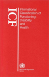 Front cover of the ICF. Red with white text.