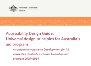 front cover of the DFAT Guideliens for aid programs