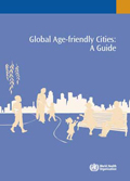 Front cover of the WHO guide for age friendly cities.