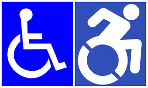Access symbols: one standard and one with active wheelchair user. From Ergonomics in Design for All Newsletter. 