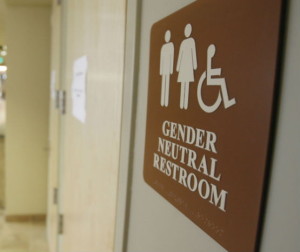 Sign for a gender neutral toilet