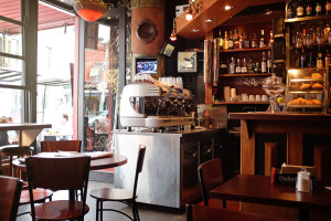 Picture of a coffee machine in a cafe