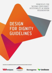 Front cover of the Design for Dignity Guidelines.