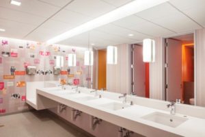 Gender inclusive bathroom by Elizabeth Felicella