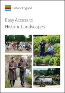 Front cover of the guide with four pictures of people in different historic locations