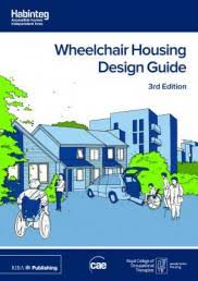 Front cover of the guide. Line drawings of housing using light blue, dark blue and lime green
