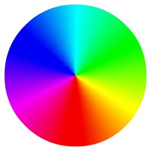 A wheel of all the colours of the rainbow
