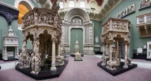 One of the galleries at the Victoria and Albert Museum in London. Museums and exhibitions.