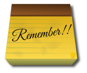 A yellow notepad with the word Remember. Dementia friendly resources.
