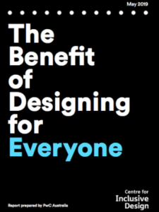 Front cover of the report the Benefit of Designing for Everyone.