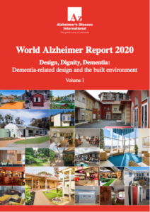 Front cover of the World Alzheimer Report 2020: Design Dignity Dementia Report.