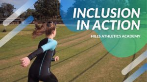 Summer is on a grass track and is running in a track lane. Athletics clubs can be inclusive.