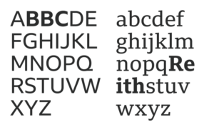 Example of typefaces images. 