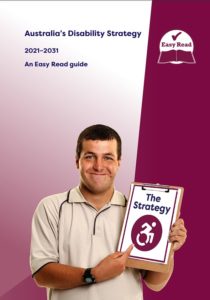 Front cover of Easy Read Disability Strategy.