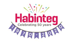 Habinteg logo for 50 years.