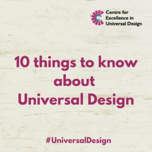 Page with 10 things to know about universal design.