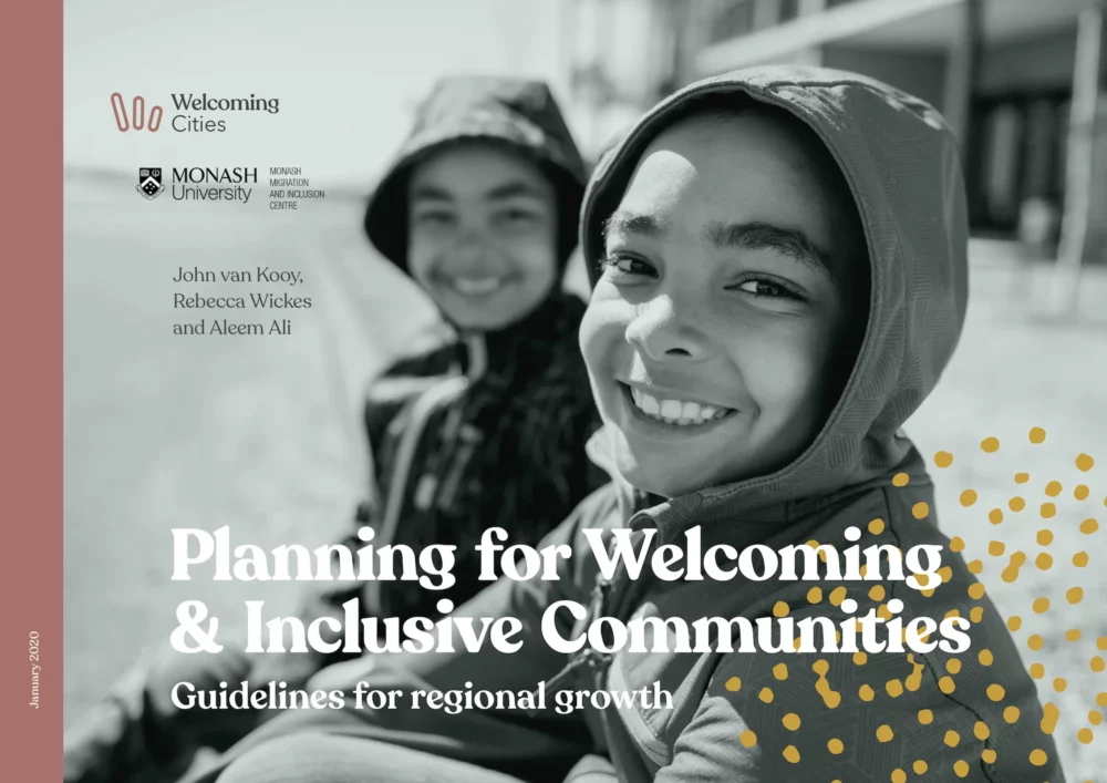 Front Cover of the guidelines showing two children smiling at the camera. It is in greyscale and they are wearing hoodies.