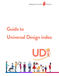 Front cover of the Guide to universal design index.